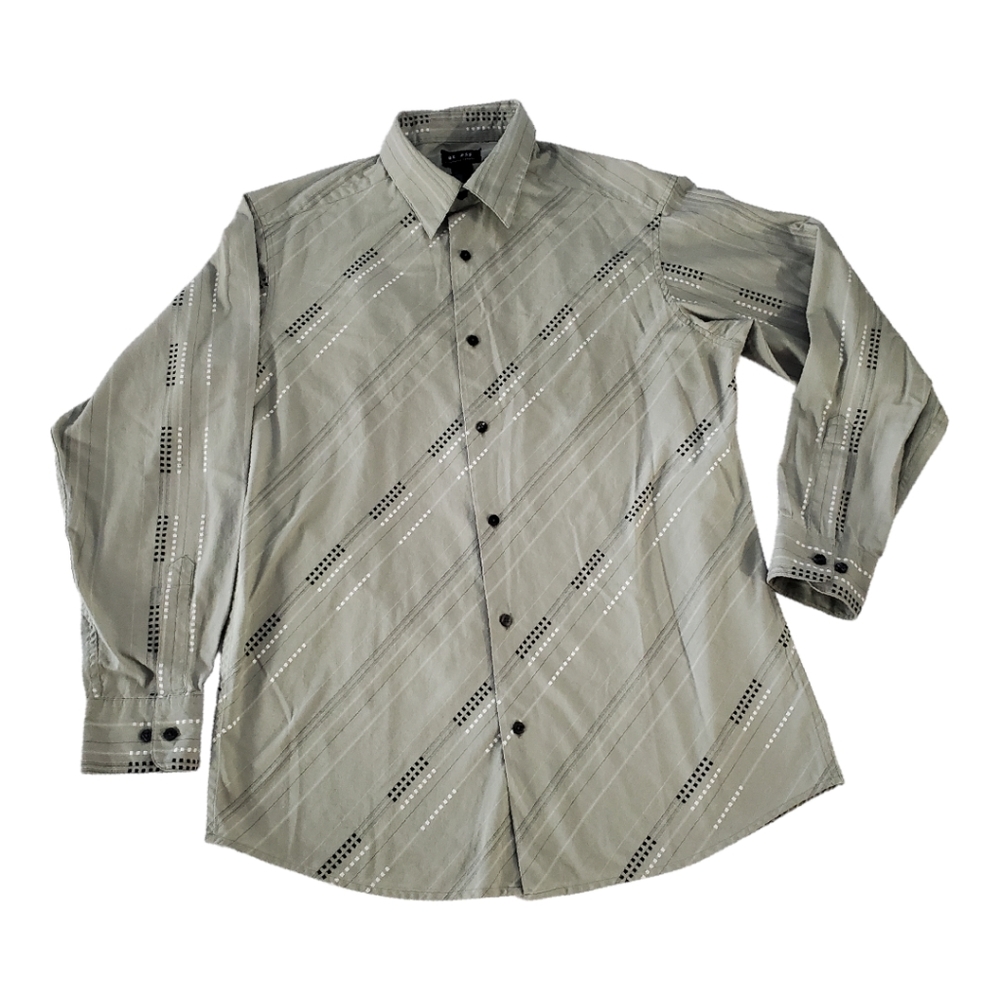 Classic Axcess A Claiborne Company Sage Green  Buttons Up Shirt Large